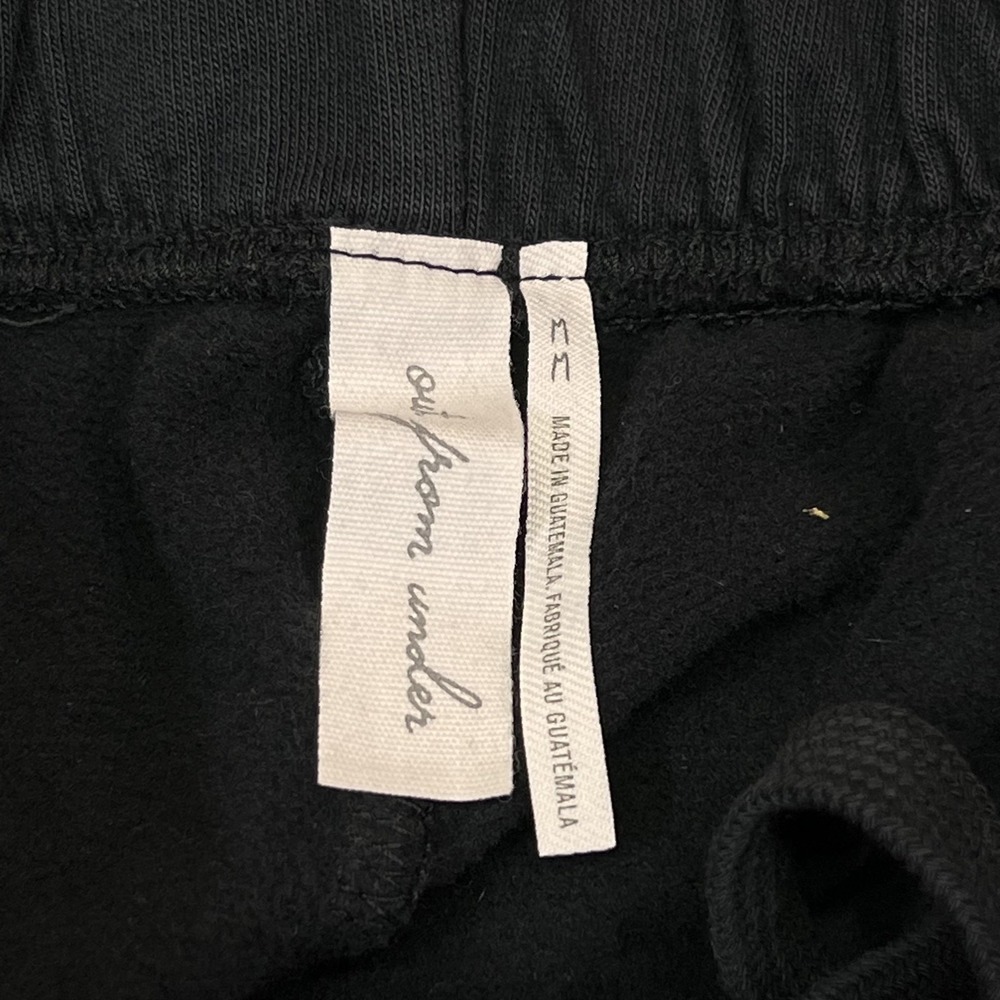 Out From Under Sweatpants Womens M Black Fleece Wide Leg Elastic Waist Pockets - Picture 7 of 12